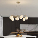 Axyaa Modern Gold Black Glass Chandeliers for Home Restaurant Villas