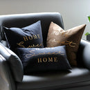 Axyaa Sunshine Velvet Gilded Pillowcase Cojines, English Letter Simple Polyester Cushion Cover