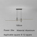 Axyaa Modern Gold Black Dining Chandelier for Kitchen Minimalist Home Lighting Fixture