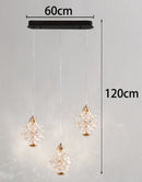 Axyaa Crystal Chandeliers: Modern LED Ceiling Hanging Lights for Living Room