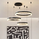 Axyaa LED Rings Chandelier - Acrylic Living Room Hanging Light