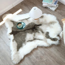 Axyaa Nordic Reindeer Kids Faux Fur Rug, Christmas Themed Living Room Carpet