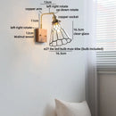 Axyaa Swing Arm Glass LED Wall Lamp Modern Nordic Stair Light Wandlamp