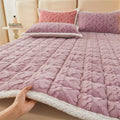 Axyaa Thick Fleece Bed Blanket & Mattress Pad for Winter - Double Bed Protectant