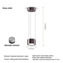 Axyaa Modern Aluminum LED Pendant Light with Dimming Remote Control