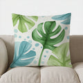 Axyaa Tropical Banana Leaf Pattern Throw Pillow Cover for Sofa, Bedroom, Car