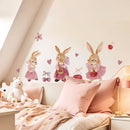 Axyaa Bunny Cherry Decals: Cute Wall Stickers for Kids' Room and Nursery Decor