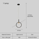 Axyaa LED Villa Duplex Chandelier - Minimalist Style Small Pendant Light