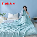 Axyaa Cool Silk Summer Quilt - Single/Double Size, Thin & Airy for Hot Nights