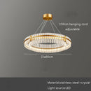Axyaa Luxury Gold/Silver Rings LED Pendant Light - Modern Interior Hanging Ceiling Lamp