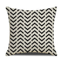 Axyaa Geometric Cotton Linen Cushion Cover - Decorative Sofa Throw Pillow Cover