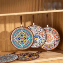 Axyaa Non-slip Plate Mat: Retro Heat Resistant Enamel Casserole & Pot Insulation