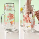 Axyaa Flower Glass Water Jug with Lid: Cute Design, High Borosilicate, Kitchen Housewares
