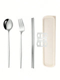 Axyaa Stainless Steel Cutlery Set with Storage Box - 3 Pieces