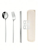 Axyaa Stainless Steel Cutlery Set with Storage Box - 3 Pieces
