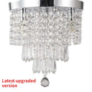 Axyaa Modern Crystal LED Pendant Chandelier Ceiling Lamp for Living Dining Room