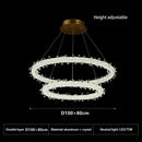 Axyaa Crystal Chandelier Circular for Living Room Nordic Dining Bedroom