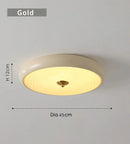 Axyaa Circular LED Ceiling Light Fixture for Bedroom, Living Room, Study - Bauhaus Retro Design