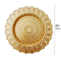 Axyaa Round Glass Fruit Plate for Elegant Living Room Dining