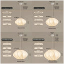 Axyaa Zen Nordic Silk Fabric LED Pendant Light Chandelier