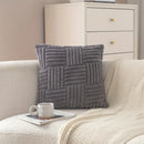 Axyaa Striped Knit Throw Pillow Covers 18x18Inch for Living Room Decor