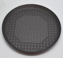 Axya Nonstick Pizza Baking Pan Tray - Black Metal Pizza Screen for Perfect Pizza