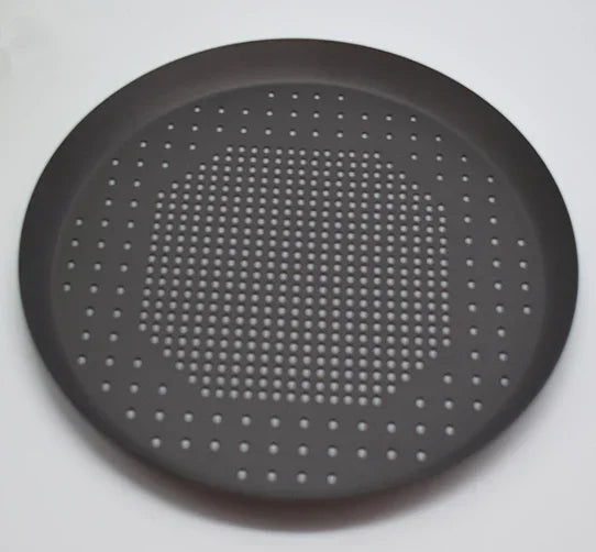 Axya Nonstick Pizza Baking Pan Tray - Black Metal Pizza Screen for Perfect Pizza