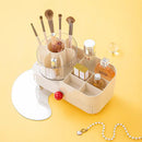 Axyaa 360 Rotating Makeup Organizer & Brush Holder - Large Capacity Vanity Storage