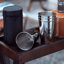 Axyaa Stainless Steel Travel Cups Set - Portable Camping Mugs & Wine Glasses
