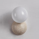 Axyaa Yellow Travertine LED Wall Lamp Sconce Nordic Modern Glass Home Decor