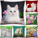 Axyaa Cat Series Pillowcase: Cute Living Room Sofa Cover for Home Decoration