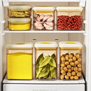 Axyaa Food Storage Box: One-Button Press, Large Capacity, Transparent Container