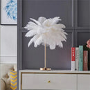 Axyaa Ostrich Feather LED Lamp: Stylish Bedroom Lighting for Home Decor