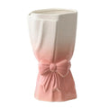 Axyaa Donut Shape Ceramic Flower Vase for Wedding Valentine's Day Home Decor