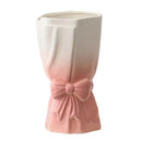 Axyaa Donut Shape Ceramic Flower Vase for Wedding Valentine's Day Home Decor