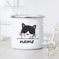Axyaa Cartoon Panda Dog Enamel Coffee Mug Custom Name Kids Birthday Gift