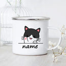 Axyaa Cartoon Panda Dog Enamel Coffee Mug Custom Name Kids Birthday Gift