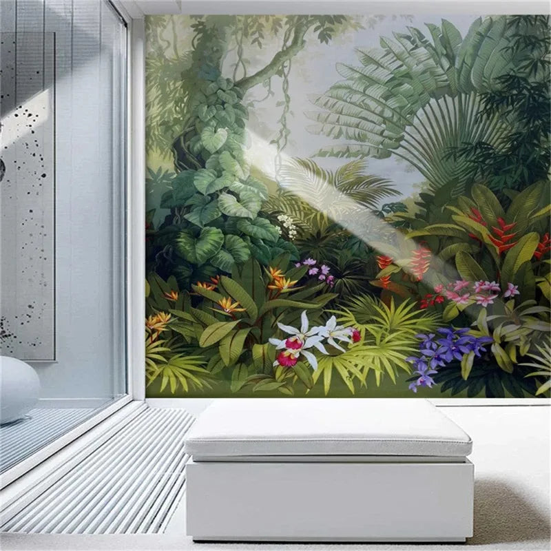 Axyaa Tropical Rainforest Plant Tapestry Wall Decor