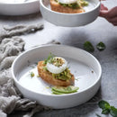 Axyaa Porcelain Round Serving Plate for Steak and Desserts