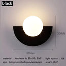 Axyaa Nordic LED Plastic Ball Wall Lamp for Home Decor Lightings