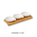 Axyaa Shell Ceramic Seasoning Sushi Plate Set