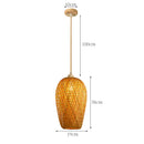 Axyaa Rattan Bamboo Pendant Light for Dinning Room Chandelier and Kitchen Lighting