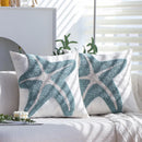 Axyaa Blue Jacquard Embroidery Sofa Pillowcase Cojines Throw Headboard Cover