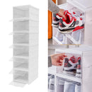 Axyaa Stackable Shoe Organizer Cabinet Drop Front Plastic Foldable Shoe Storage Box