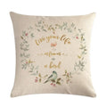 Axyaa Spring Paris Bird Flower Pillowcase Set for 45x45 Cm Pillows