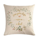 Axyaa Spring Paris Bird Flower Pillowcase Set for 45x45 Cm Pillows