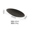 Axyaa Matte Striped Oval Ceramic Fish Plate for Molecular Cuisine Tableware
