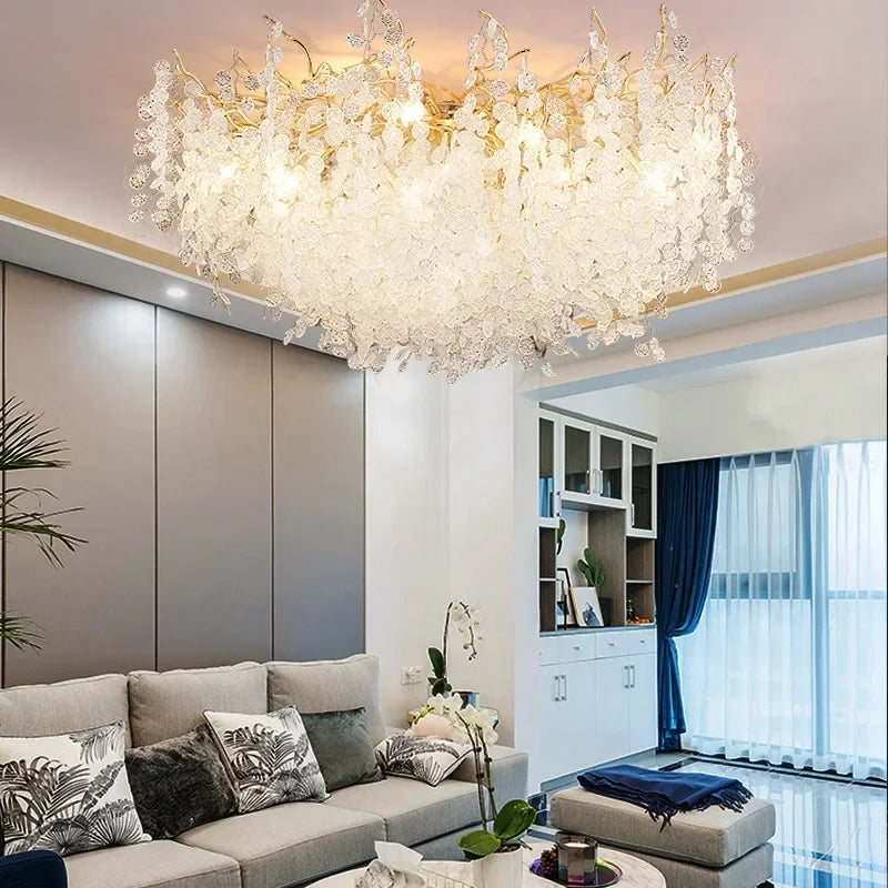 Luxury Money Tree Crystal Chandelier for Living Room, Dining Room, Bedroom by Axyaa