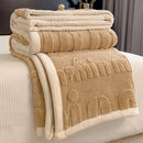 Axyaa Faux Rabbit Fur Tie-Dye Plush Blanket - Warm & Cozy for All Seasons