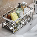 Axyaa Stainless Steel Sink Shelf Sponge Storage Faucet Holder with Hooks